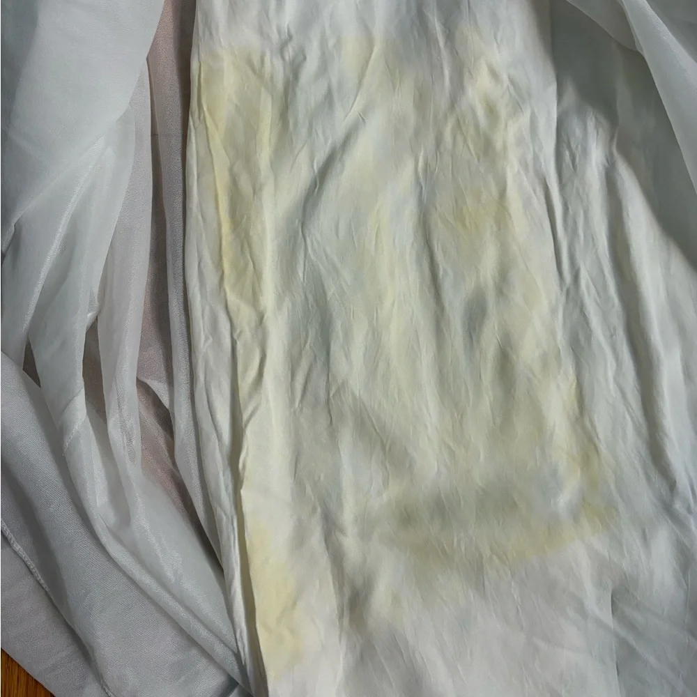 Vintage 1970s Mike Benet Prairie Wedding Dress – Ruffle Collar & Embroidery - Picture 5 of 5